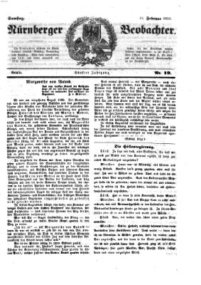 Nürnberger Beobachter Samstag 12. Februar 1853