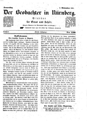 Der Beobachter in Nürnberg (Nürnberger Beobachter) Donnerstag 6. November 1851