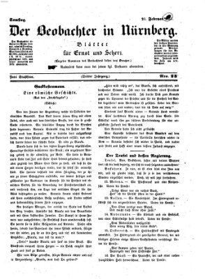 Der Beobachter in Nürnberg (Nürnberger Beobachter) Samstag 22. Februar 1851