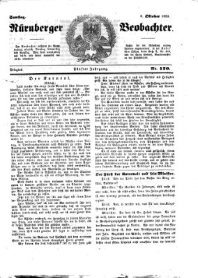 Nürnberger Beobachter Samstag 8. Oktober 1853