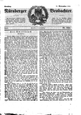 Nürnberger Beobachter Samstag 12. November 1853