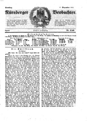 Nürnberger Beobachter Samstag 17. Dezember 1853