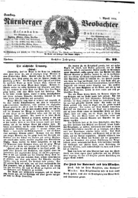 Nürnberger Beobachter Samstag 1. April 1854