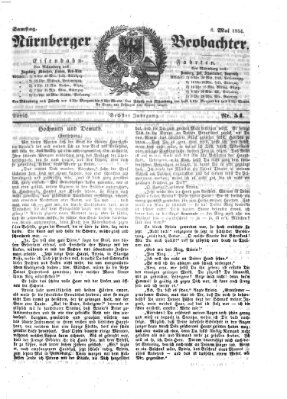 Nürnberger Beobachter Samstag 6. Mai 1854