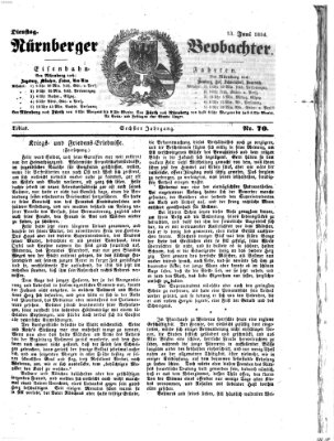 Nürnberger Beobachter Dienstag 13. Juni 1854