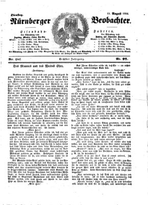 Nürnberger Beobachter Dienstag 15. August 1854