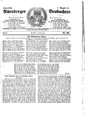 Nürnberger Beobachter Donnerstag 17. August 1854