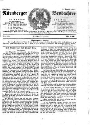 Nürnberger Beobachter Dienstag 29. August 1854