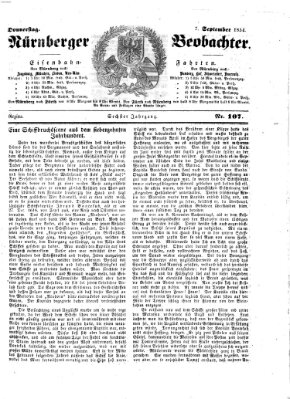 Nürnberger Beobachter Donnerstag 7. September 1854