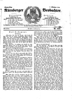 Nürnberger Beobachter Donnerstag 12. Oktober 1854