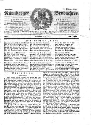 Nürnberger Beobachter Samstag 21. Oktober 1854