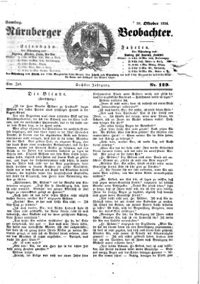 Nürnberger Beobachter Samstag 28. Oktober 1854