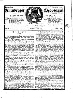 Nürnberger Beobachter Donnerstag 9. November 1854