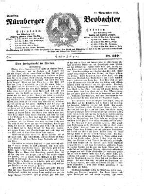 Nürnberger Beobachter Samstag 18. November 1854