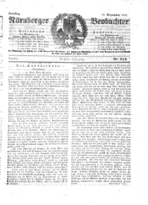 Nürnberger Beobachter Samstag 23. Dezember 1854