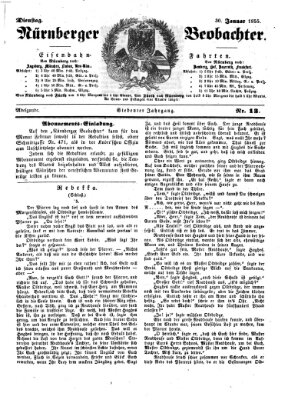 Nürnberger Beobachter Dienstag 30. Januar 1855