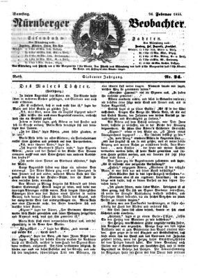 Nürnberger Beobachter Samstag 24. Februar 1855