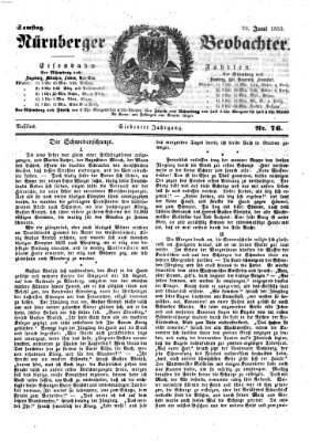 Nürnberger Beobachter Samstag 23. Juni 1855