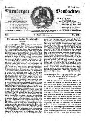 Nürnberger Beobachter Thursday 26. July 1855