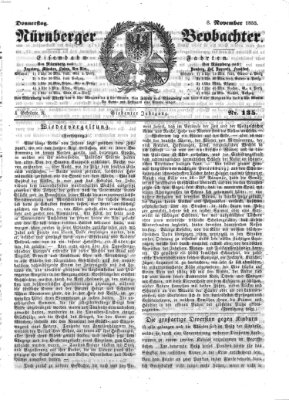 Nürnberger Beobachter Donnerstag 8. November 1855