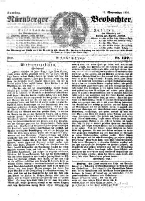 Nürnberger Beobachter Samstag 17. November 1855