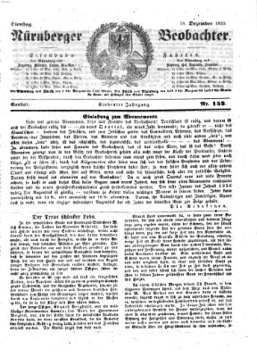 Nürnberger Beobachter Dienstag 18. Dezember 1855