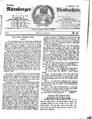 Nürnberger Beobachter Samstag 19. Januar 1856