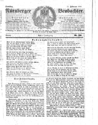 Nürnberger Beobachter Samstag 23. Februar 1856