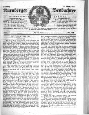 Nürnberger Beobachter Dienstag 11. März 1856