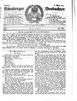 Nürnberger Beobachter Samstag 22. März 1856