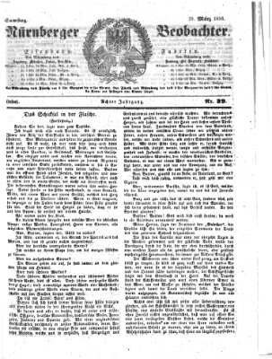 Nürnberger Beobachter Samstag 29. März 1856