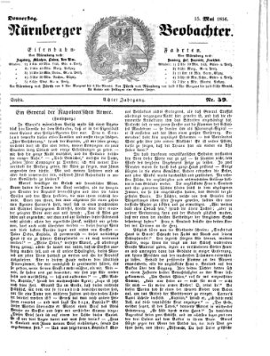 Nürnberger Beobachter Donnerstag 15. Mai 1856