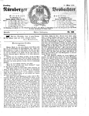 Nürnberger Beobachter Samstag 31. Mai 1856