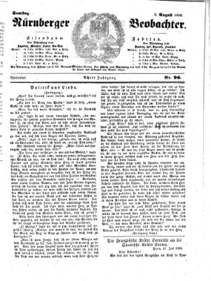 Nürnberger Beobachter Samstag 9. August 1856