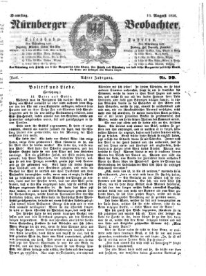 Nürnberger Beobachter Samstag 16. August 1856