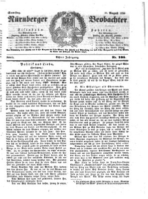 Nürnberger Beobachter Samstag 30. August 1856