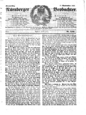 Nürnberger Beobachter Donnerstag 18. September 1856
