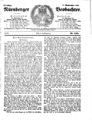 Nürnberger Beobachter Dienstag 23. September 1856