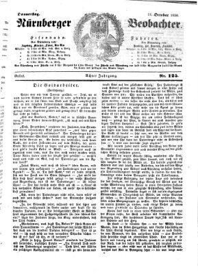 Nürnberger Beobachter Donnerstag 16. Oktober 1856