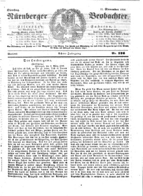 Nürnberger Beobachter Dienstag 11. November 1856