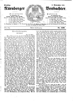 Nürnberger Beobachter Dienstag 18. November 1856