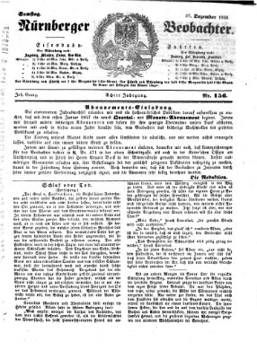 Nürnberger Beobachter Samstag 27. Dezember 1856