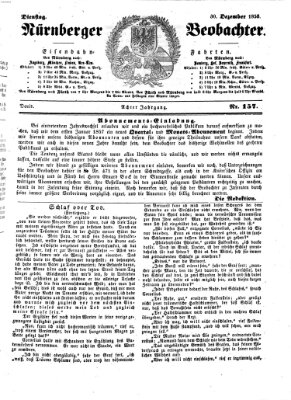 Nürnberger Beobachter Dienstag 30. Dezember 1856