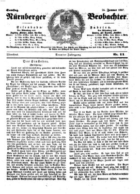 Nürnberger Beobachter Samstag 24. Januar 1857