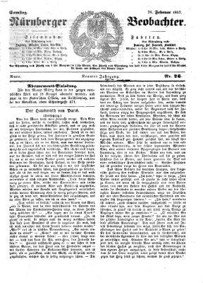 Nürnberger Beobachter Samstag 28. Februar 1857