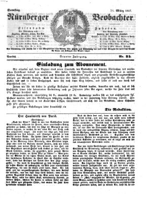 Nürnberger Beobachter Samstag 21. März 1857