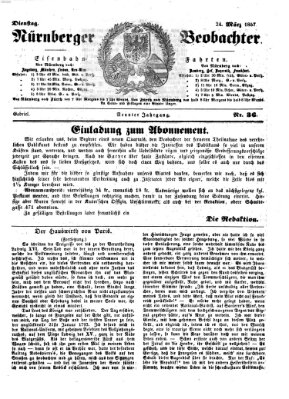 Nürnberger Beobachter Dienstag 24. März 1857