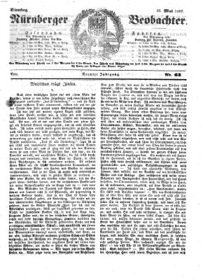 Nürnberger Beobachter Dienstag 26. Mai 1857