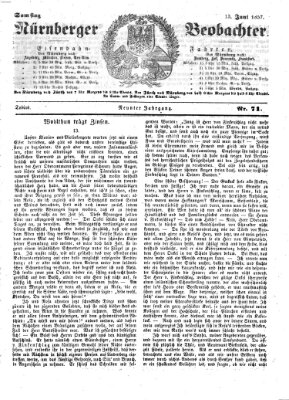 Nürnberger Beobachter Samstag 13. Juni 1857