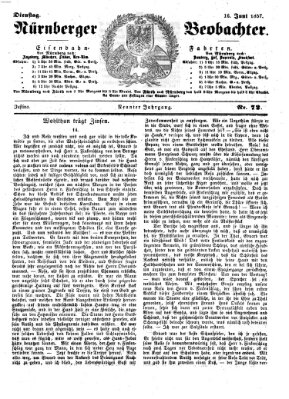 Nürnberger Beobachter Dienstag 16. Juni 1857